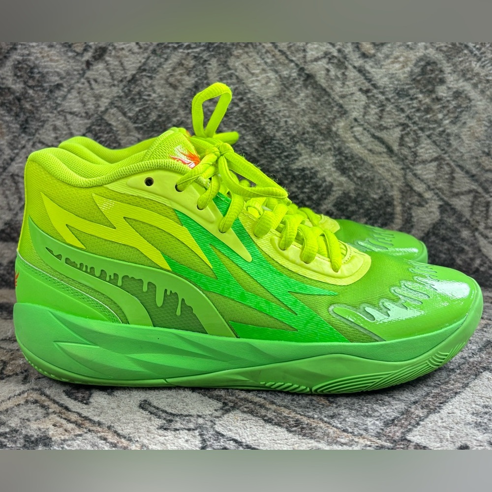Puma Melo Nickelodeon Slime Boys Size 6.5Y Green Basketball Sneaker‎ Shoes